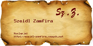 Szeidl Zamfira névjegykártya